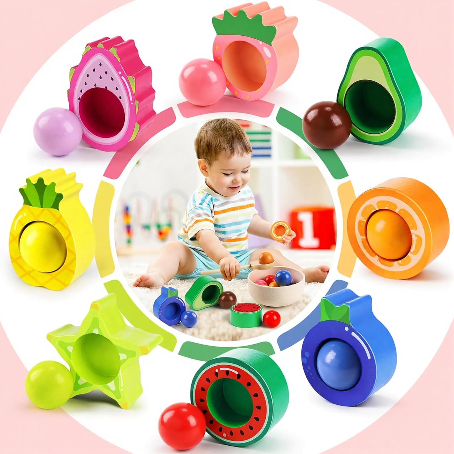 Thumbnail 5 de Seagoal Montessori Toys Wooden Sorting Set for Toddlers