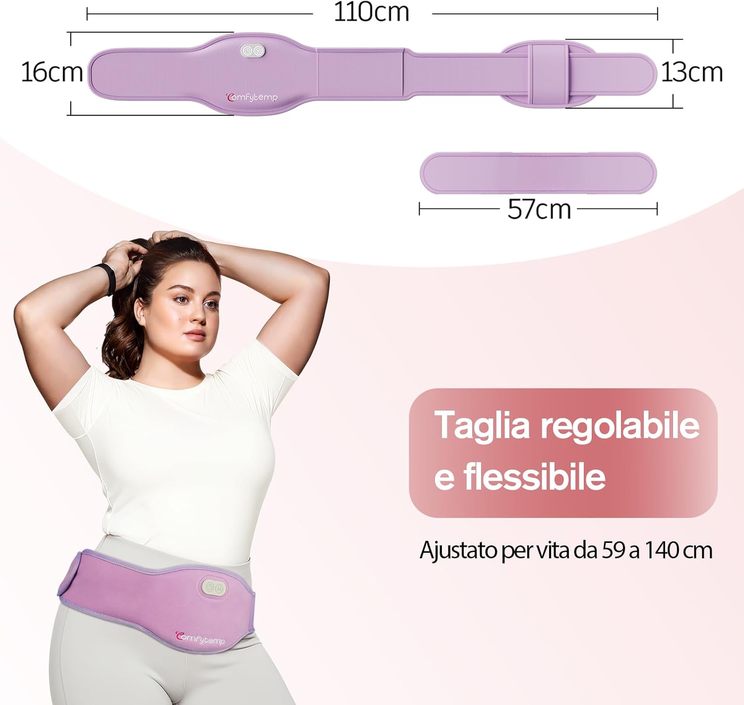 Thumbnail 4 de Comfytemp Fascia Riscaldante Mestruali (Grande) 5000 mAh, riscalda pancia e schiena