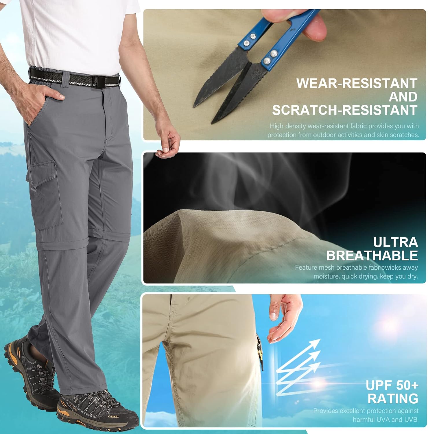 Thumbnail 5 de Walking trousers 6 pocket zip off shorts