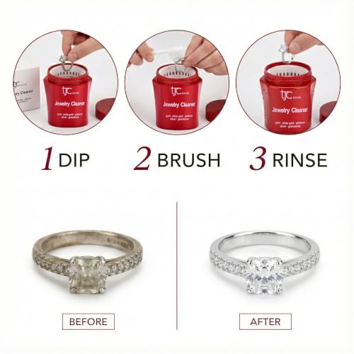Detalle 2 de TJC Jewellery Cleaner Solution for Silver, Gold, Platinum 250ml with Basket