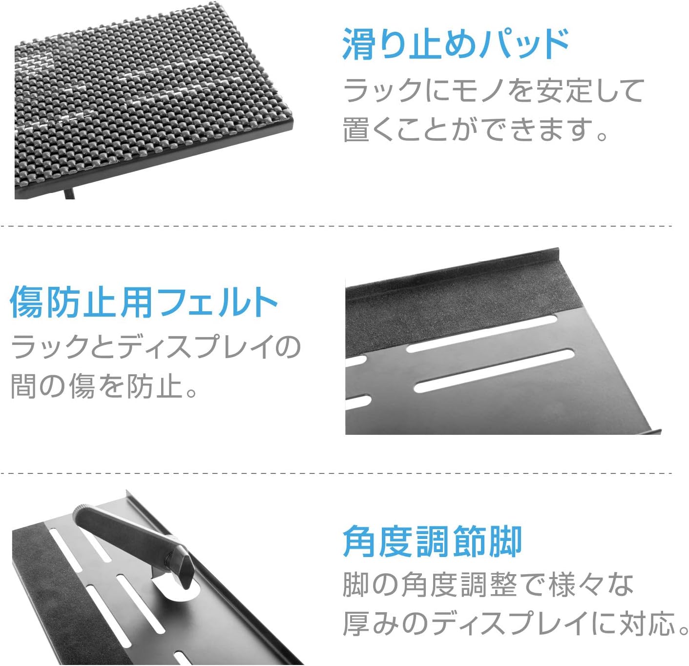 Detalle de グリーンハウス GH-DTBA01 テレビ上ラック 工具不要・耐荷重6kg・天板幅30cm