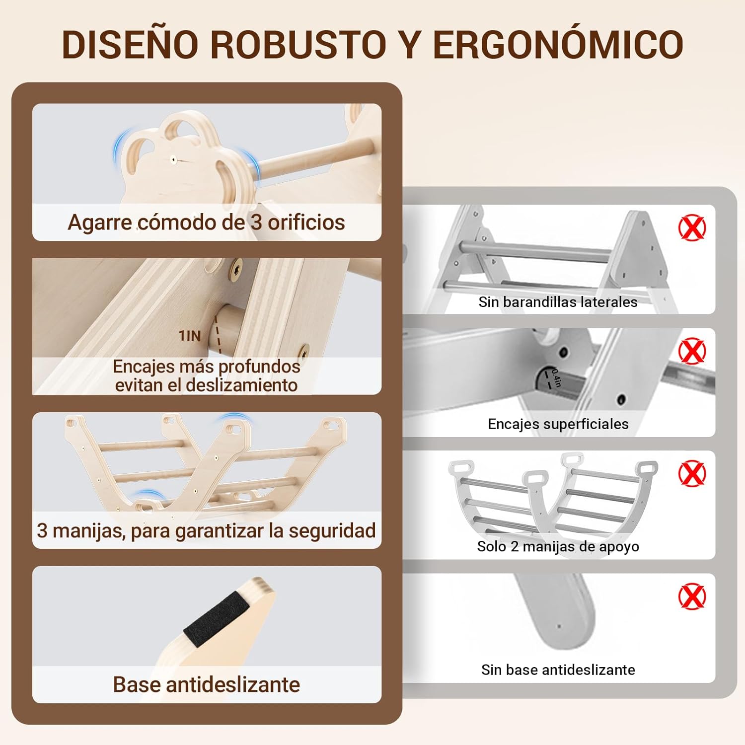 Thumbnail 4 de COSYLAND 8 en 1 Triángulo de Escalada Montessori 18 meses