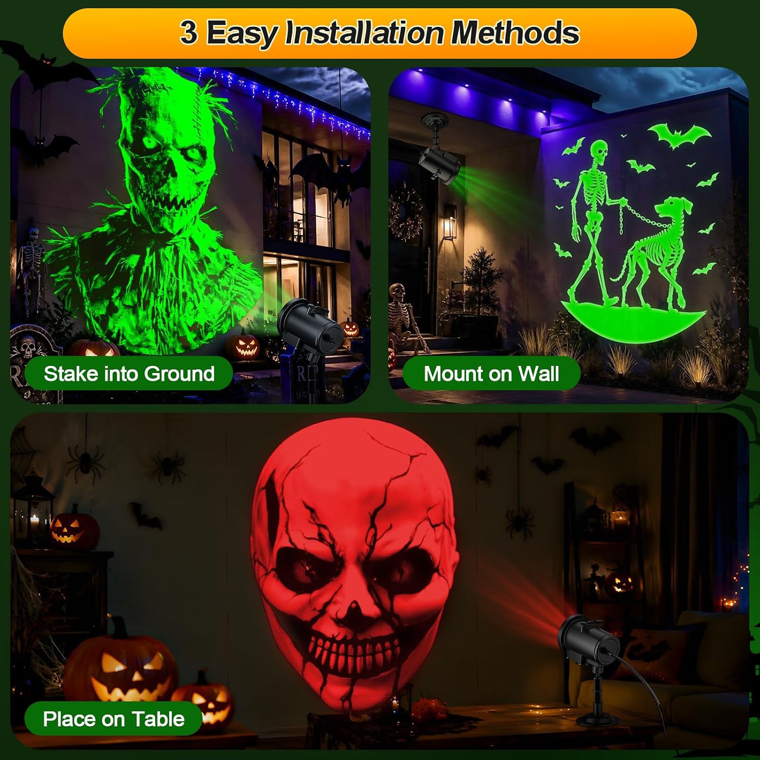 Detalle 2 de Halloween Projector Light, 12-in-1