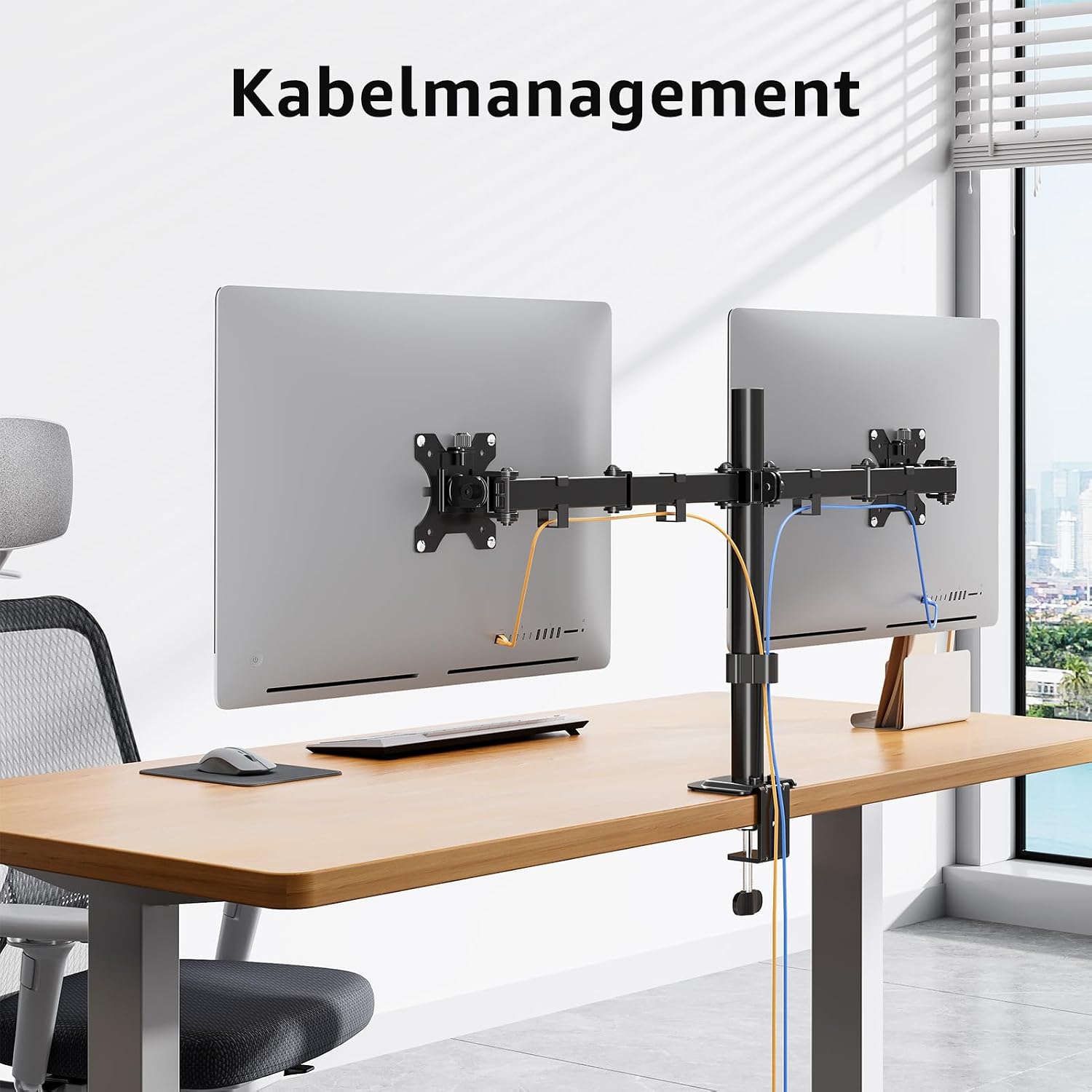 Thumbnail 6 de MOUNTUP Monitor-Halterung Dual Arm EU0002 für 13–32" (flach & curved), VESA 75/100, bis 8 kg pro Arm