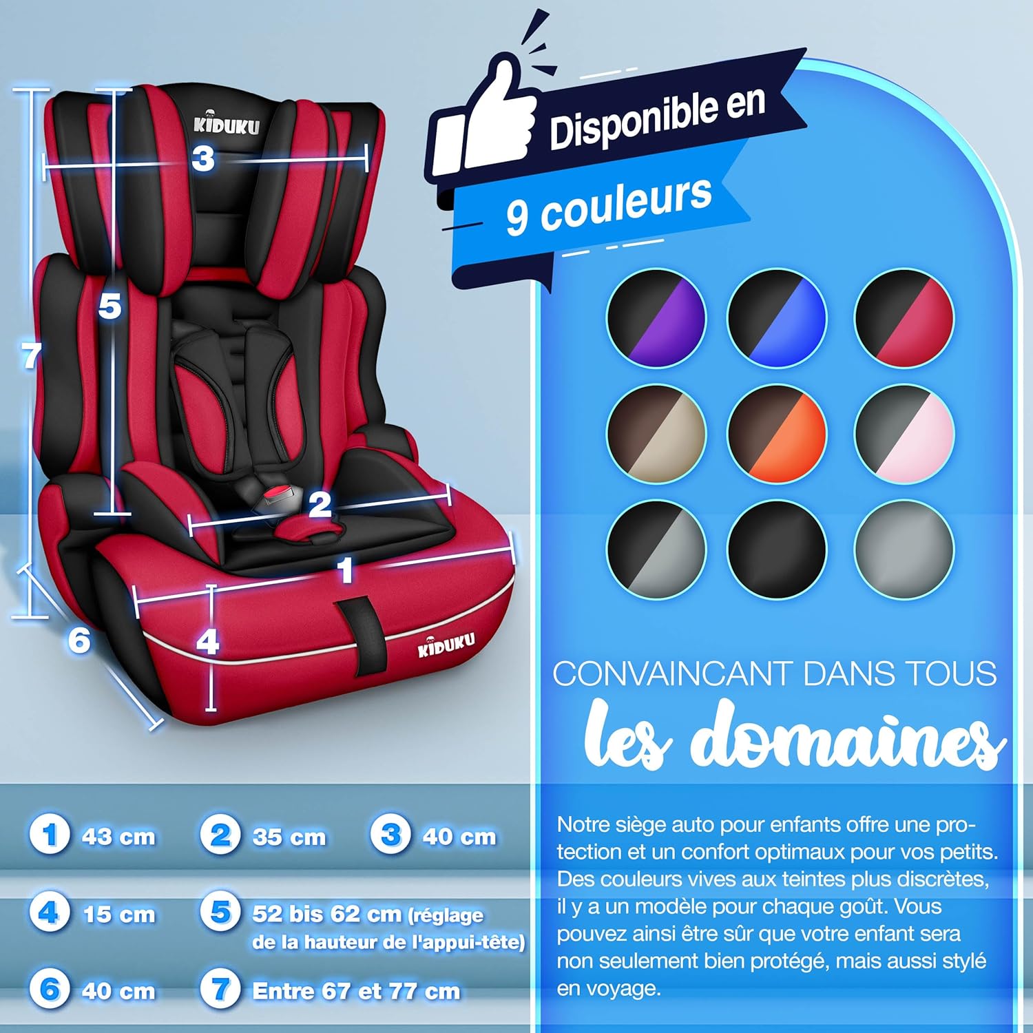 Thumbnail 4 de KIDUKU Siège auto 9–36 kg