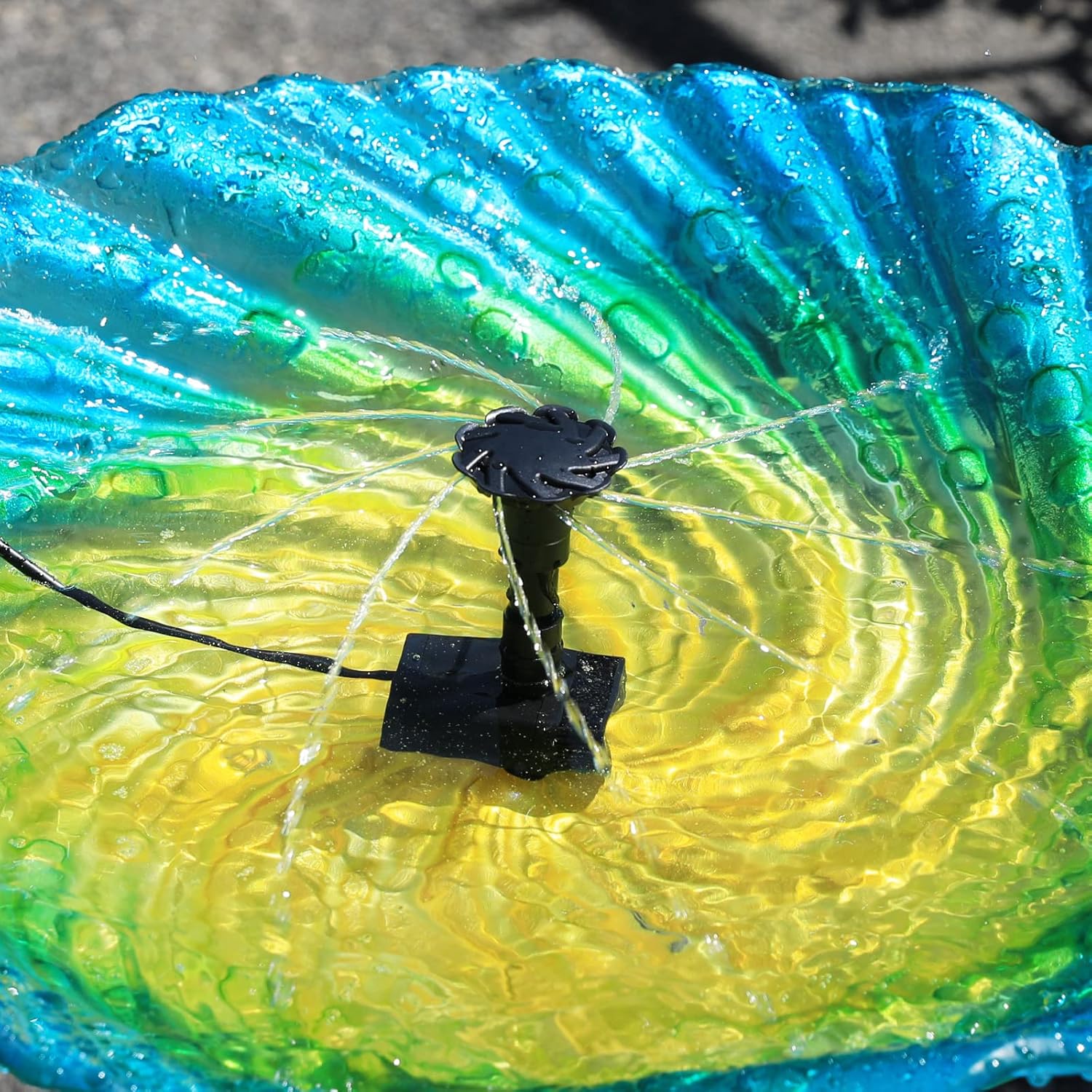 Thumbnail 6 de AMZtime Solar Fountain Pump (DIY 3.5W) with 16 nozzles for bird bath, garden and pond