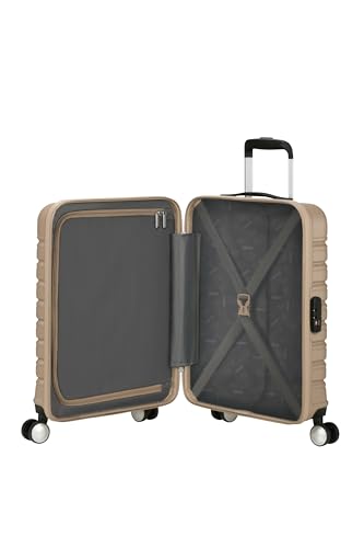 Detalle de American Tourister Flashline Spinner 55: Maleta rígida de mano (55 x 40 x 20 cm) en Dorado Marfil