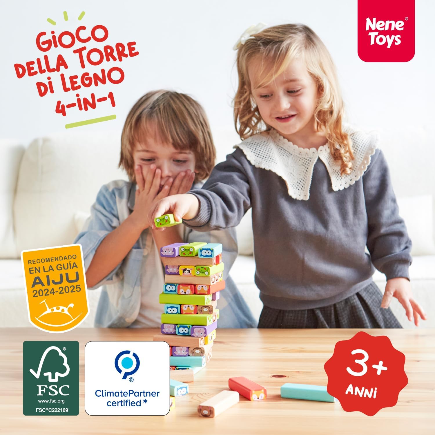 Detalle 2 de Nene Toys Torre Magica in Legno 4‑in‑1