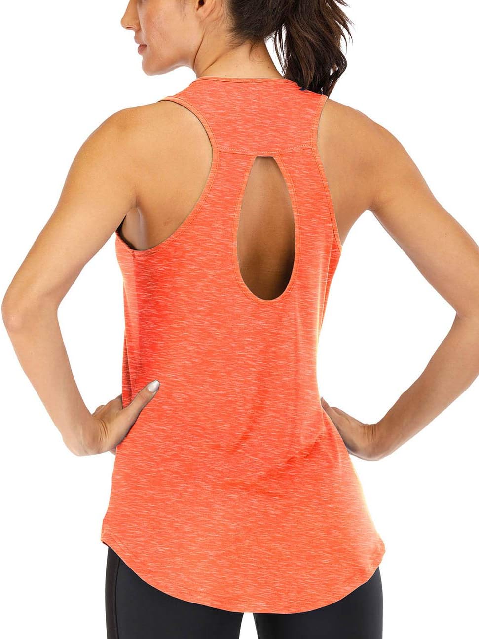 Detalle 2 de ICTIVE Débardeur de Yoga pour Femmes Ample — Dos nu avec ouverture en forme de serrure