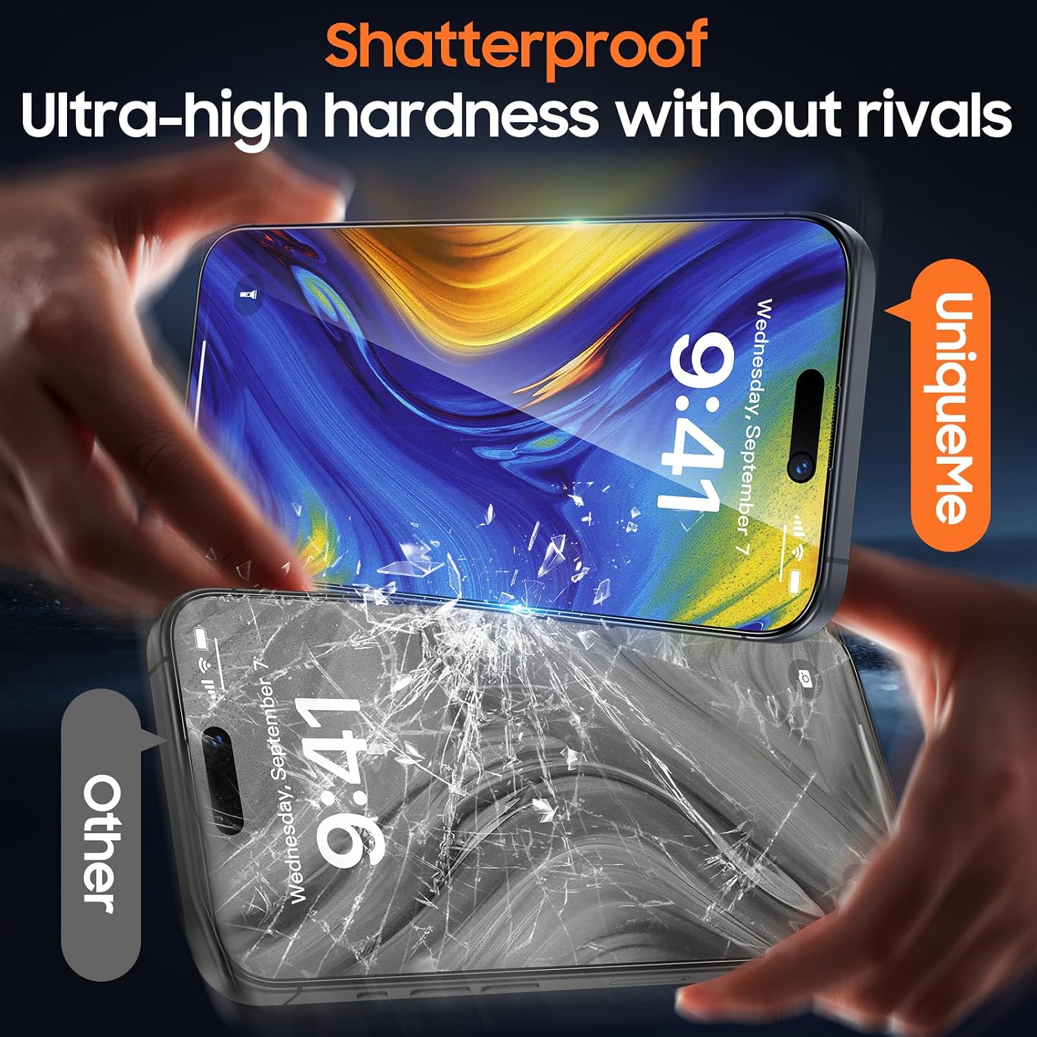 Thumbnail 4 de UniqueMe iPhone 16 Pro Max privacy screen protector 6.9"