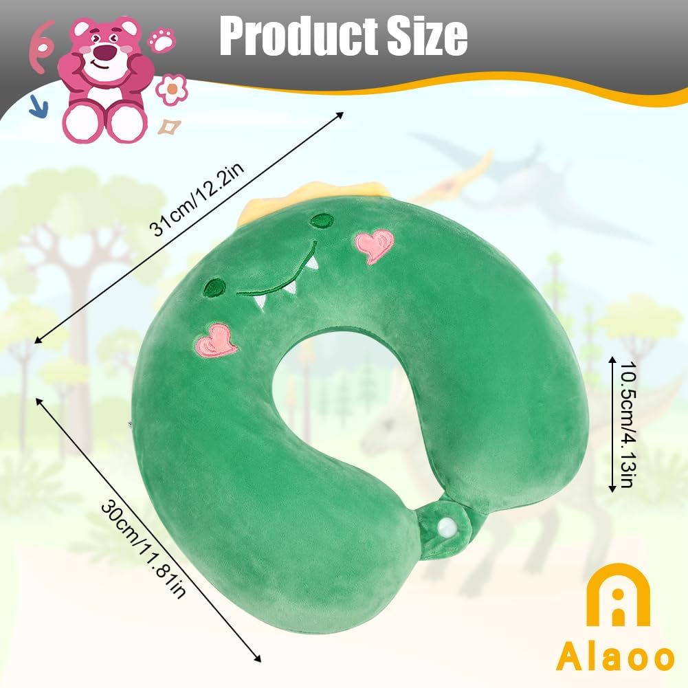 Thumbnail 1 de Alaoo Travel Pillow: Removable Memory Foam Kids U‑Shaped Neck Pillow with Eye Mask