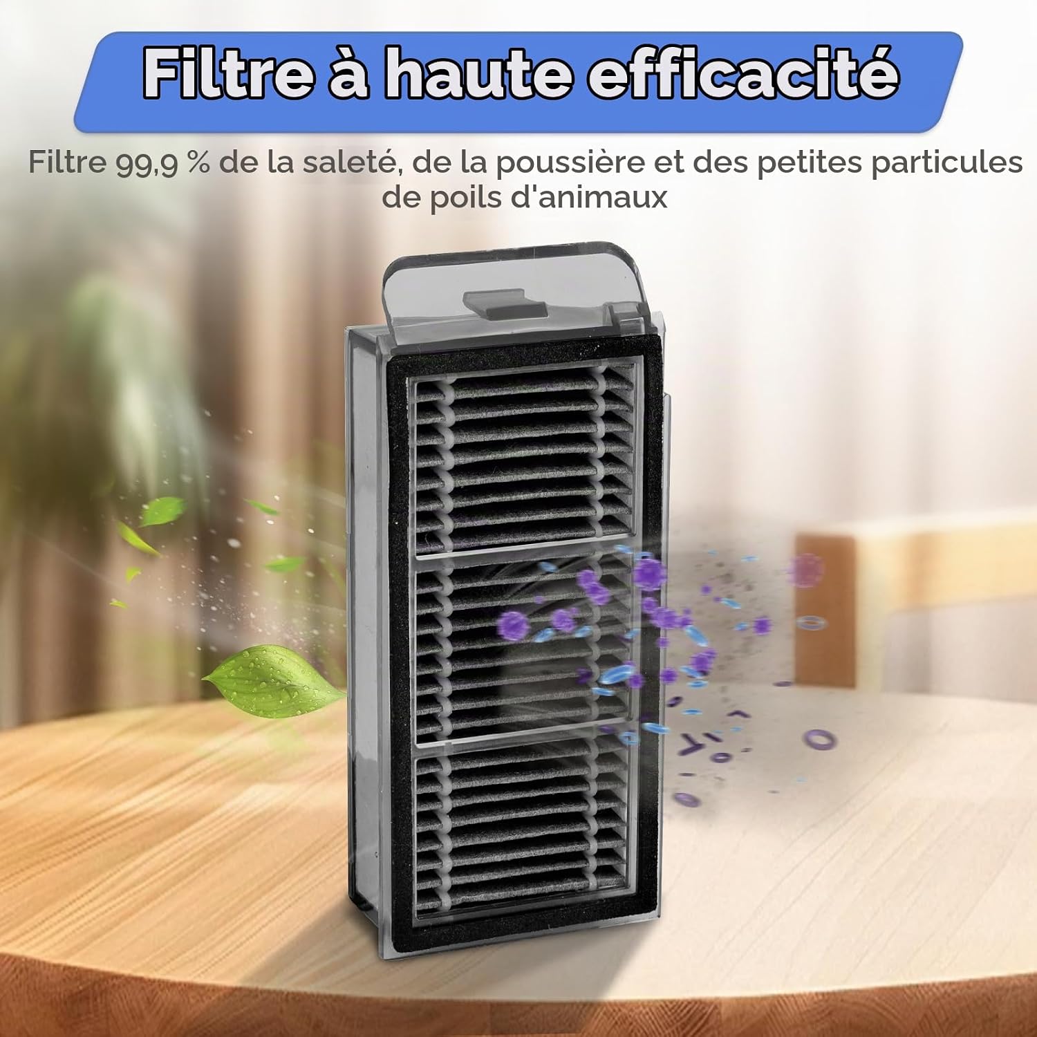 Detalle de FILTERIST X50 Ultra HEPA-filters voor robotstofzuigers, set van 4