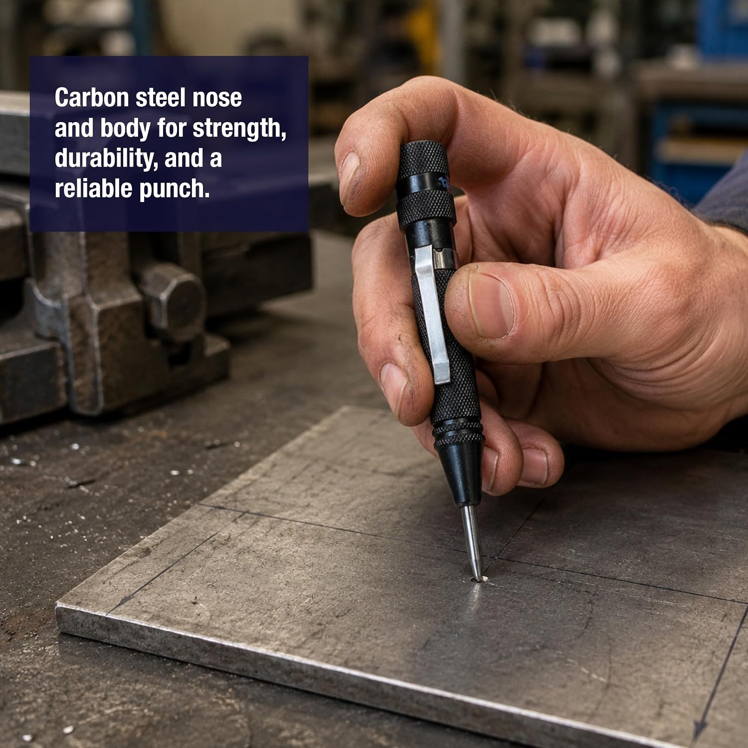Detalle de Eclipse Professional Tools 65-171R automatische centerpons met geharde punt