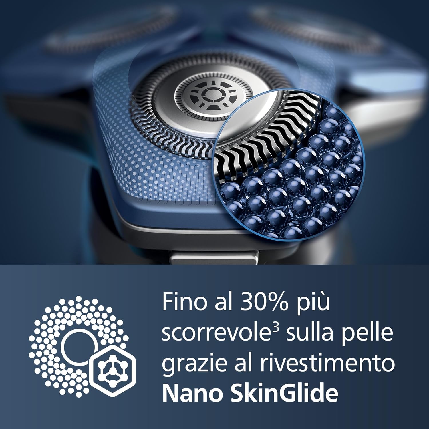 Detalle 2 de Philips Shaver Series 7000: rasatura precisa con SkinIQ, umido e asciutto