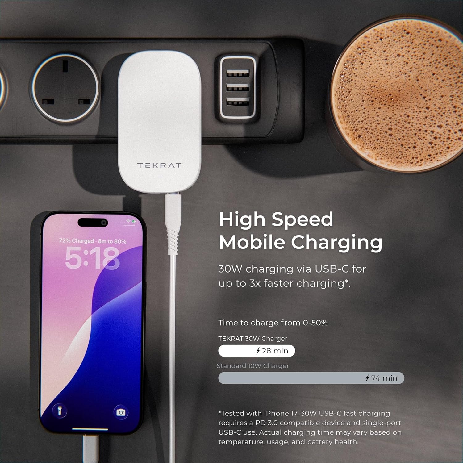 Thumbnail 3 de TEKRAT Slim Plug 30W Dual USB C Charger