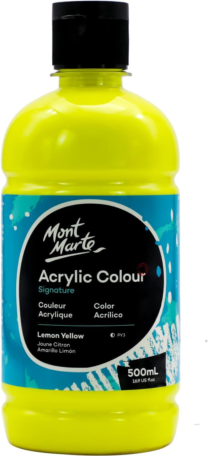 Thumbnail 4 de Mont Marte Signature Black Acrylic Paint (500ml) – Semi-matte, fast-drying