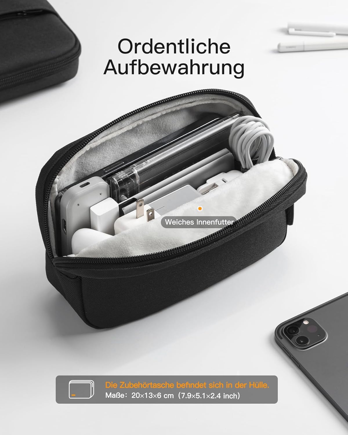 Detalle 2 de Inateck 360° Laptoptasche 14 Zoll, schwarz