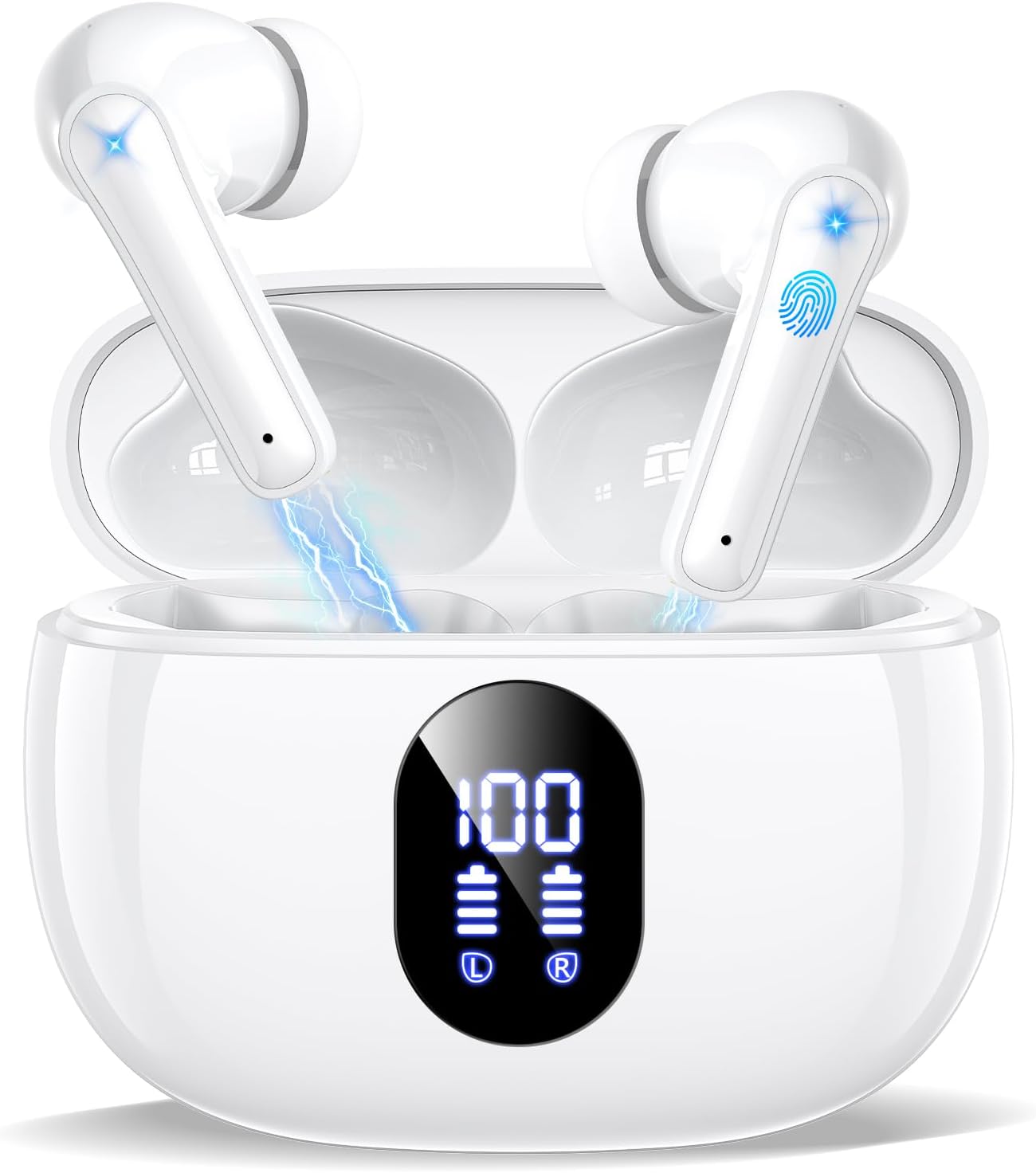 Detalle de Wireless Earbuds with Hi-Fi Bass and ENC Dual Mics for Clear Calls