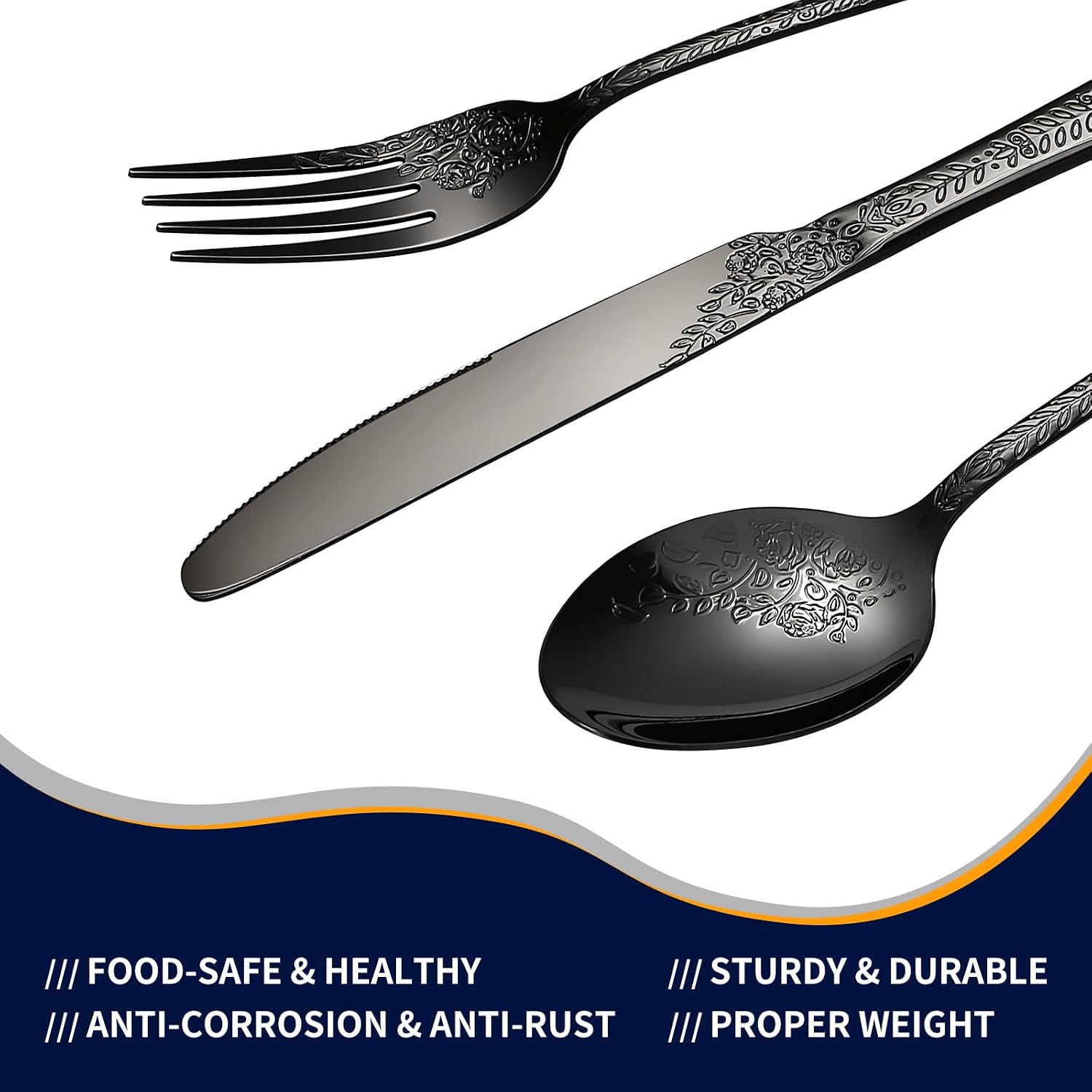 Detalle de Stainless Steel Flatware Set, 20-Piece