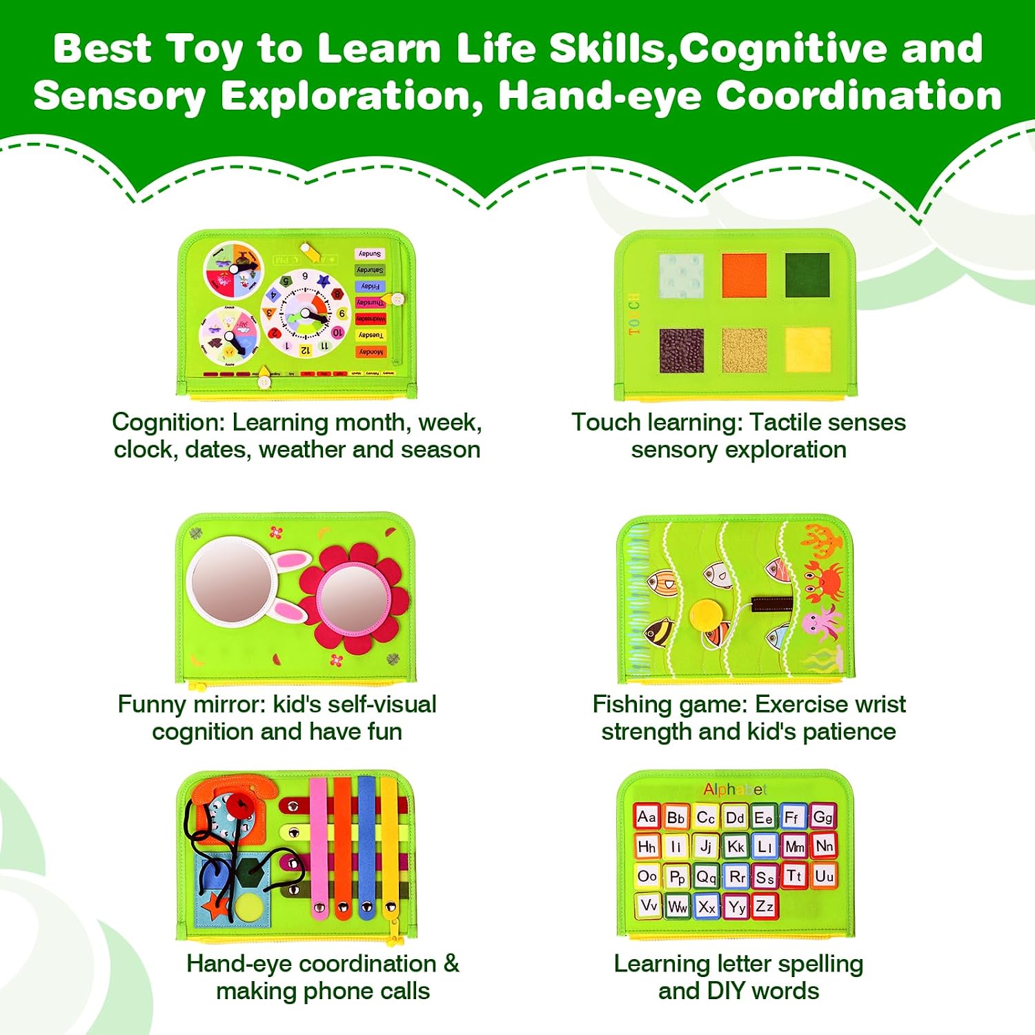 Detalle 2 de JHkim Busy Board Montessori toy for toddlers 1-3 🎲
