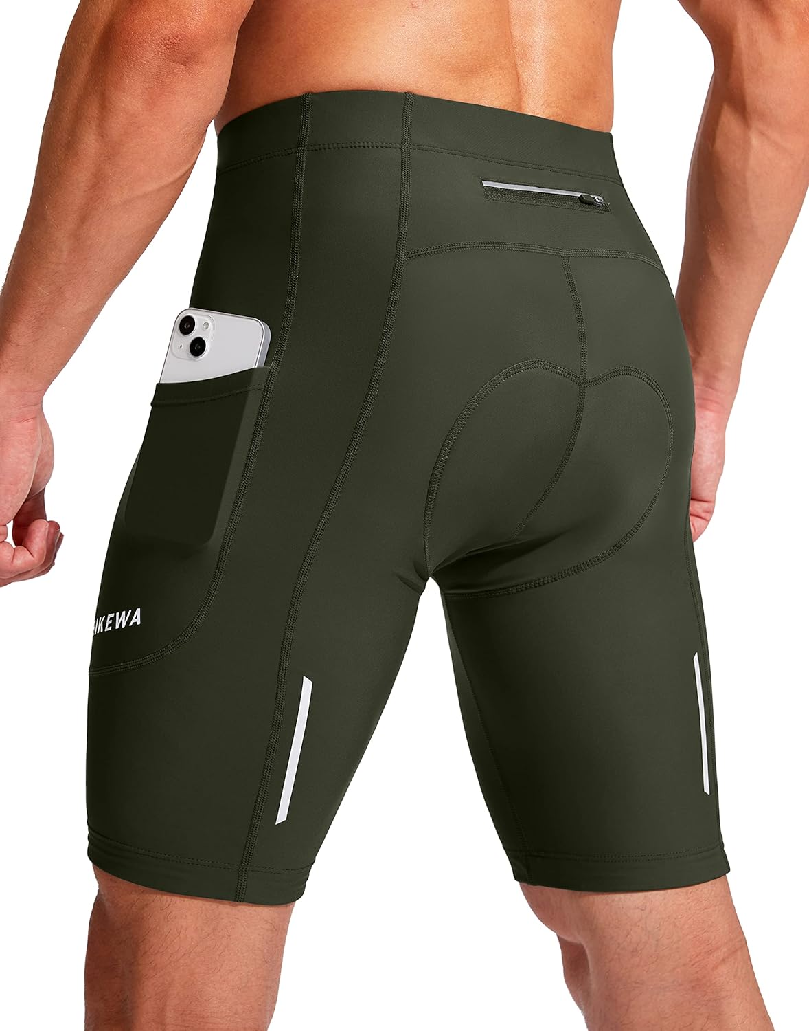 Thumbnail 6 de Bikewa Men’s Bike Shorts with 3D Padded Cycling Chamois, UPF 50+ and Zipper Pockets