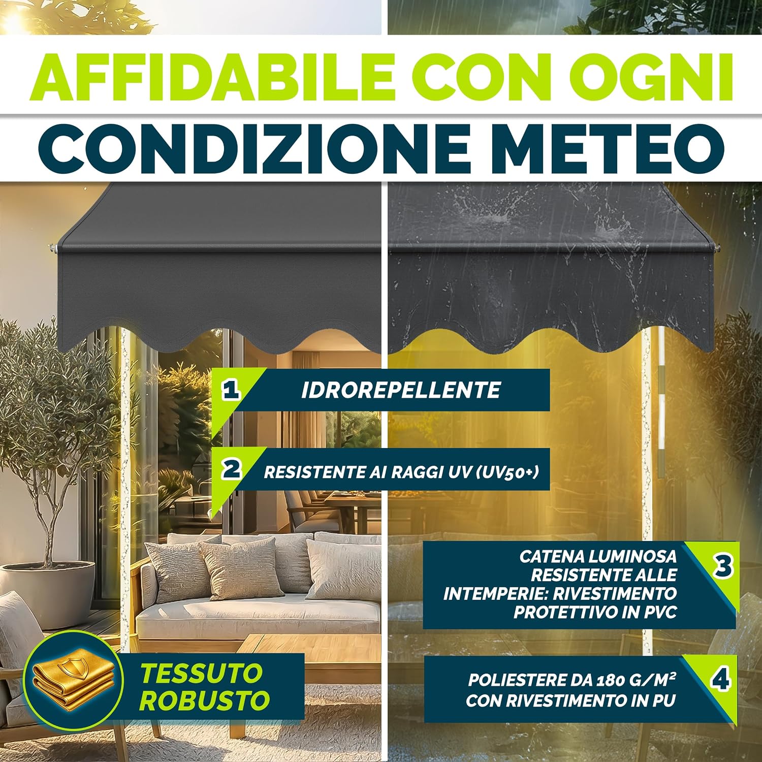 Detalle 2 de tillvex Tenda da Sole a Bracci 350cm