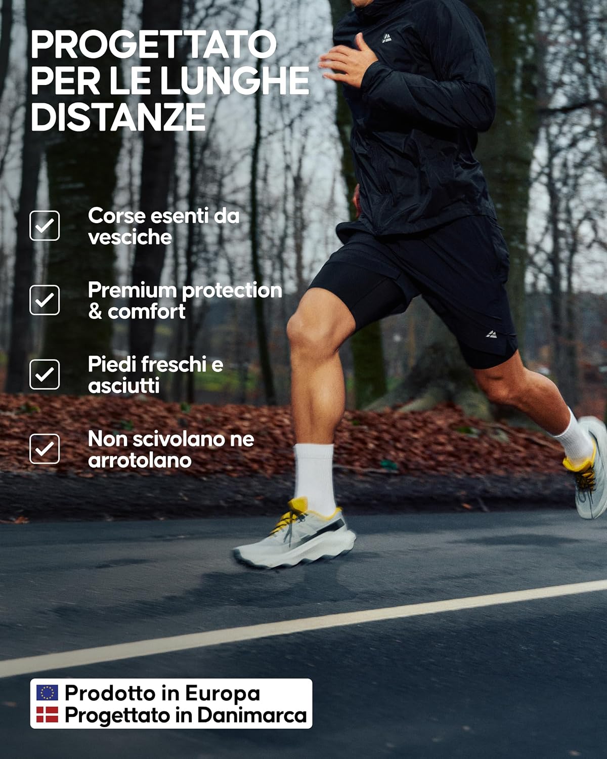 Detalle 2 de DANISH ENDURANCE Calzini Running Lunghi 3 o 5 paia