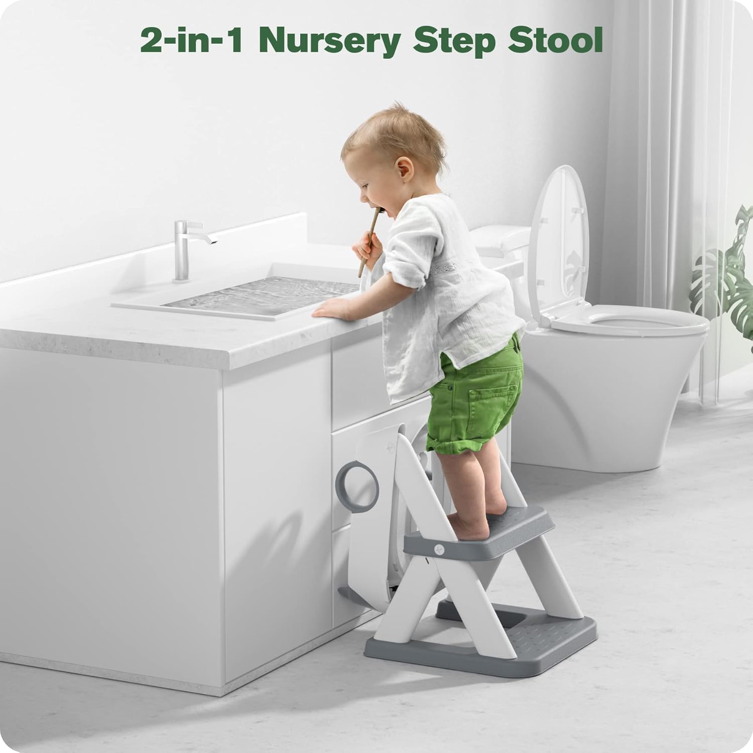 Detalle de Rabb 1st Bear Potty Training Seat (Upgrade 2-in-1) with Splash Guard, Anti-Slip Pad & Step Stool