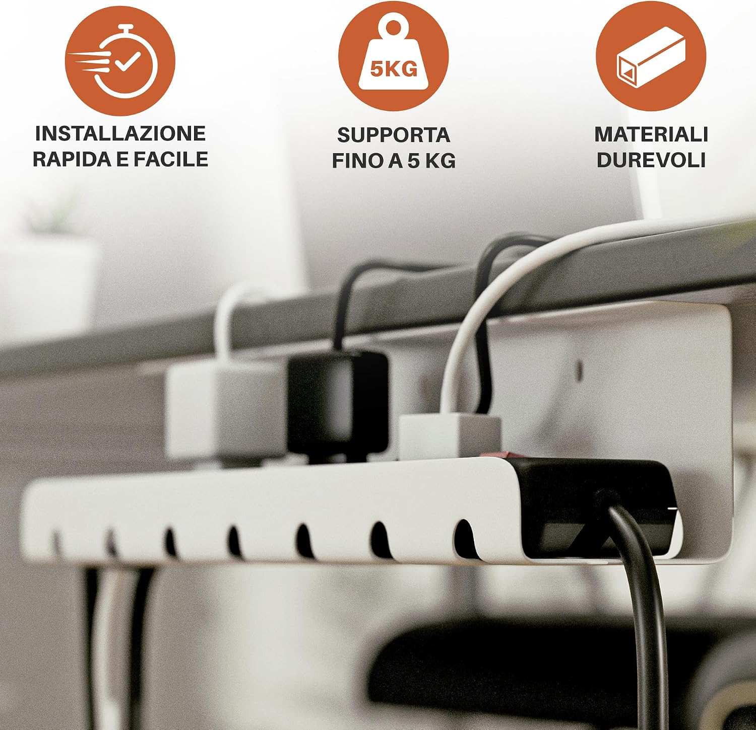 Detalle 2 de Zenacasa Organizzatore Cavi Scrivania 5 kg