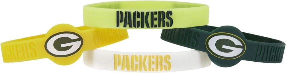 Detalle 2 de NFL Silicone Bracelets 4-Pack — Team-Logo Wrist Bands in Team Colors