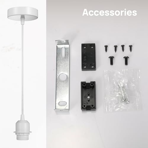 Thumbnail 6 de Linkind suspension E27 avec anneau à vis – cordon textile réglable 100 cm pour abat-jour