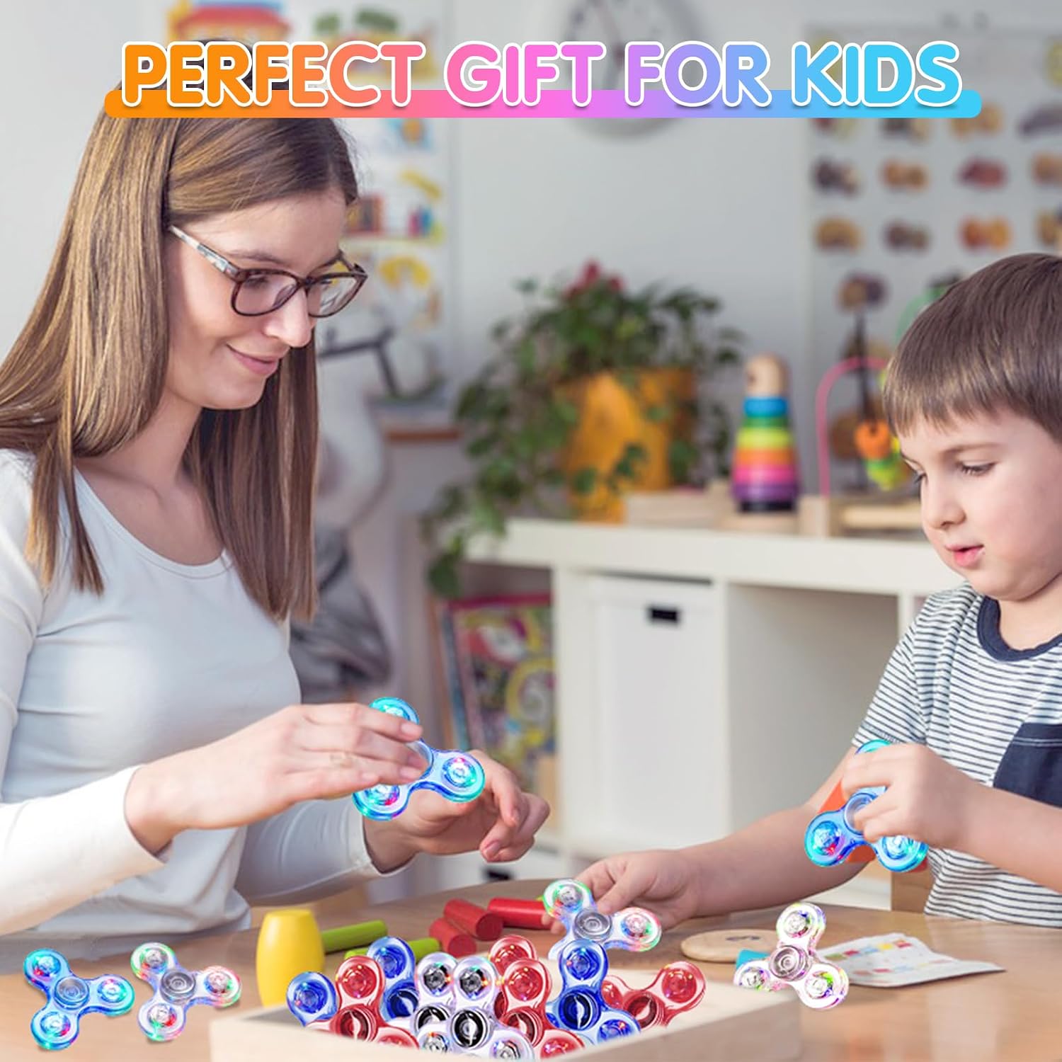 Thumbnail 6 de Gigilli Fidget Spinners RB*2 LED Spinner Set, Red and Blue, 3 Light Modes