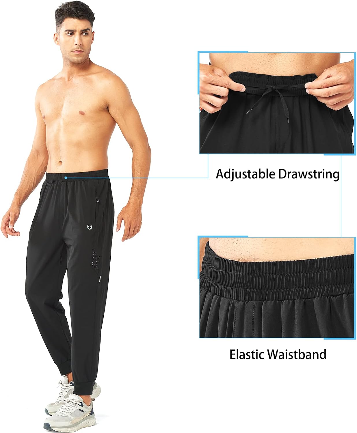 Thumbnail 5 de NORTHYARD Men's Athletic Running Pants: Lightweight, Quick-Dry Joggers with Zipper Pockets and UPF 50+