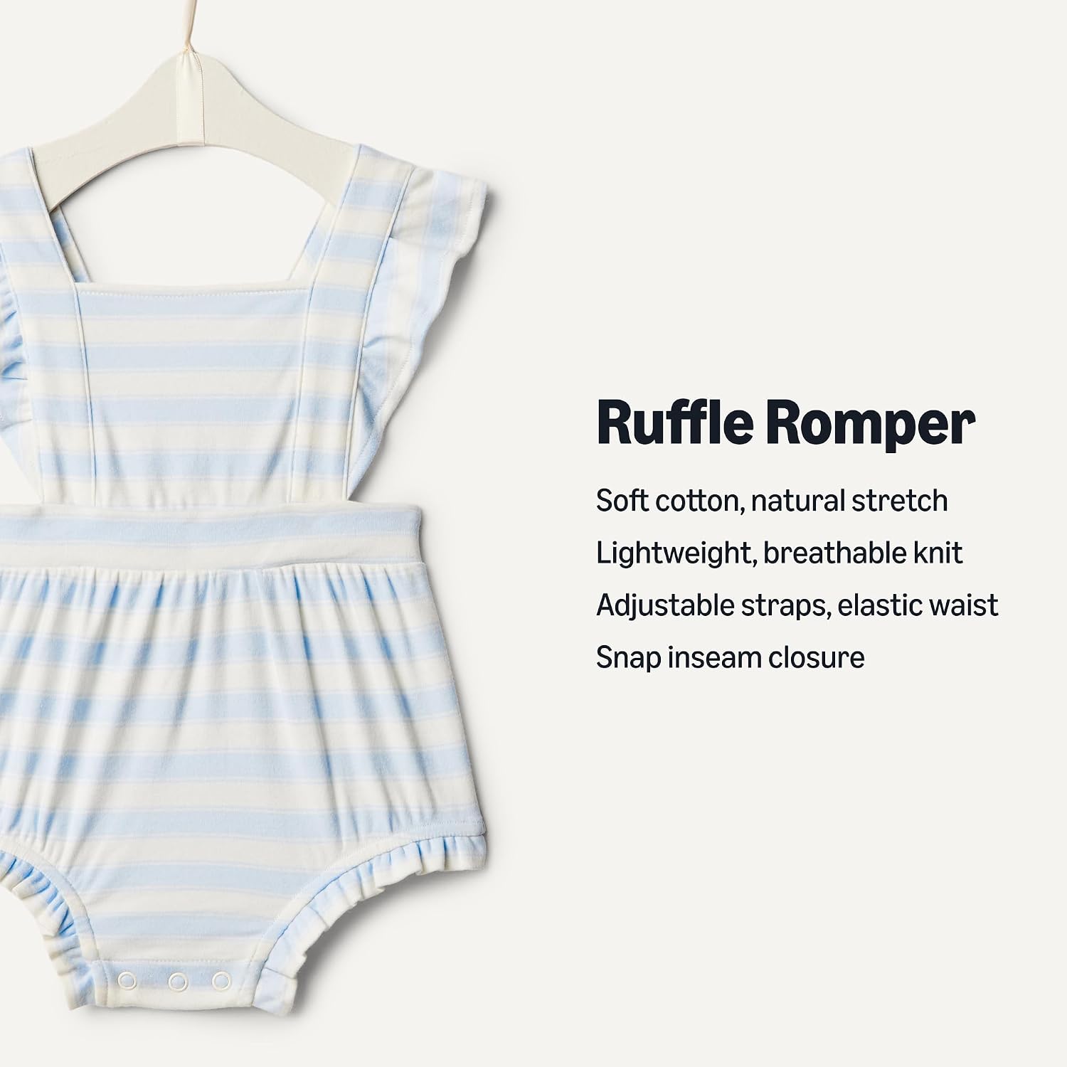 Detalle 2 de Amazon Essentials x Sofia Grainge Baby Girls' Cotton Sleeveless Romper Suit with Ruffles