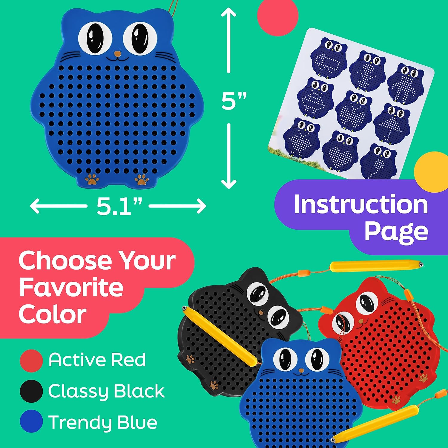 Detalle 2 de Magnetic Drawing Board 5.8 in for Kids