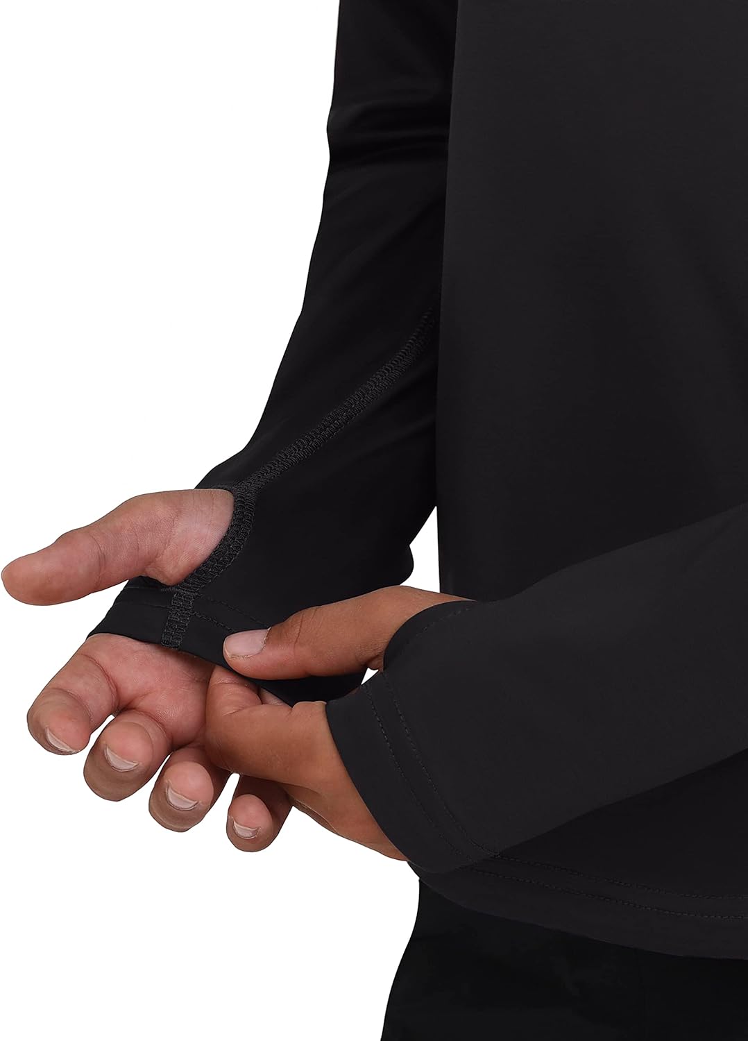 Detalle 2 de TCA Warm-Up Bambino - Maglia da Corsa Termico a Collo Alto, Maniche Lunghe