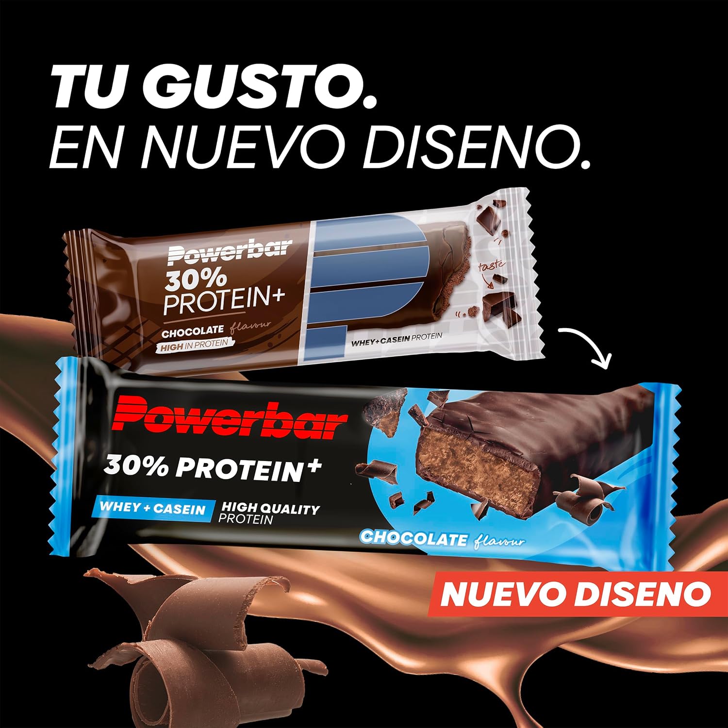 Detalle 2 de PowerBar Protein Plus 30% Chocolate, 15 Barras - Alta Proteína 💪