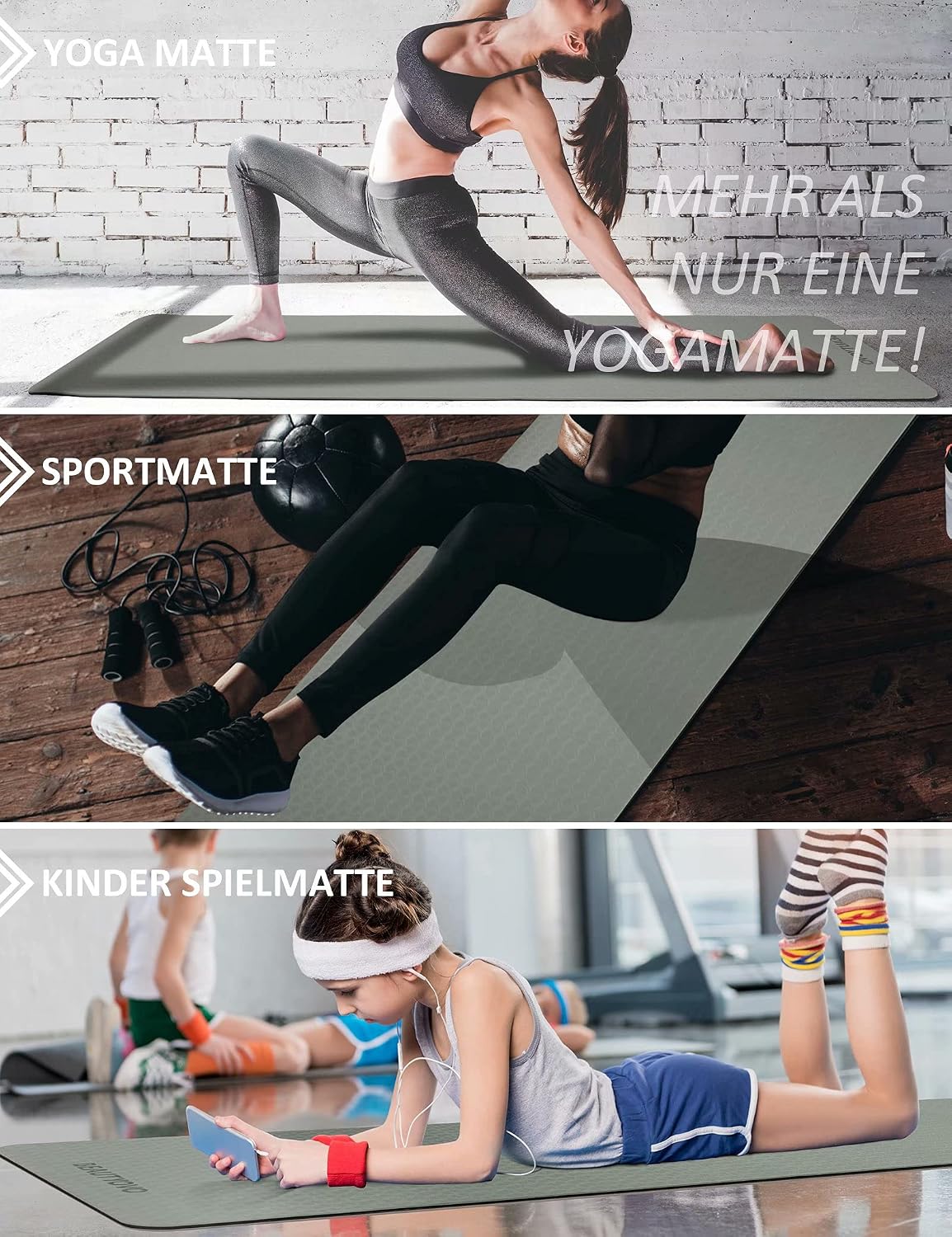 Thumbnail 5 de Beautyovo Yogamatte 8 mm Rutschfest