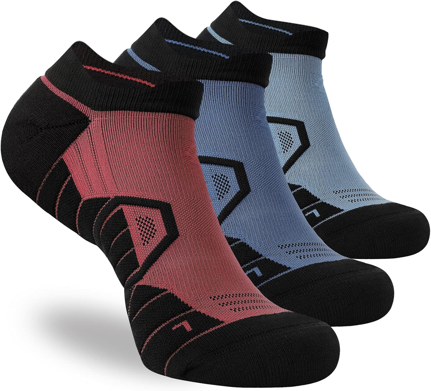 Detalle de Hylaea Athletic Running Socks Cushion Padded Moisture Wicking Low Cut
