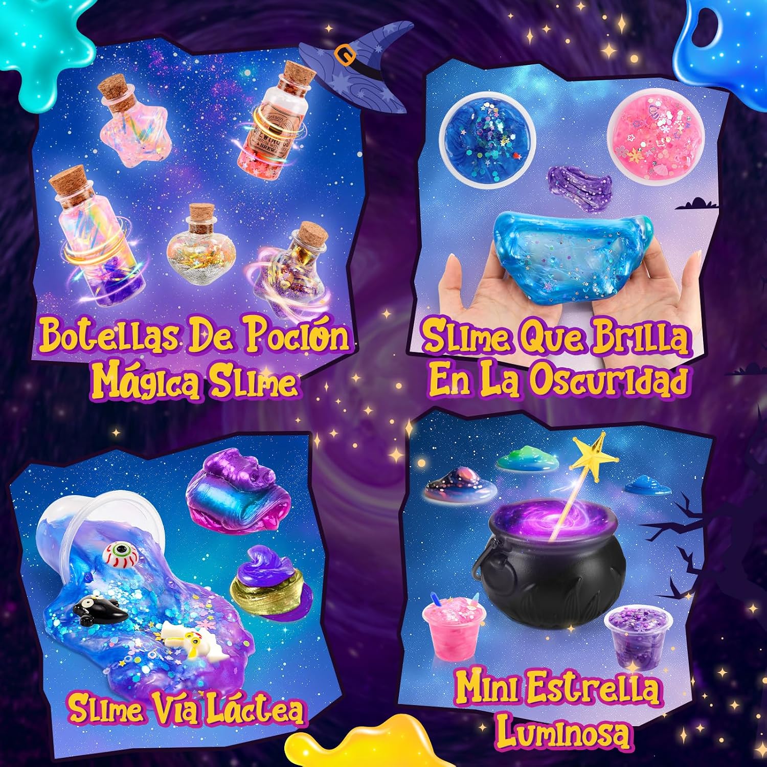 Detalle de Hapikids Slime Galaxy Kit 6 recipientes
