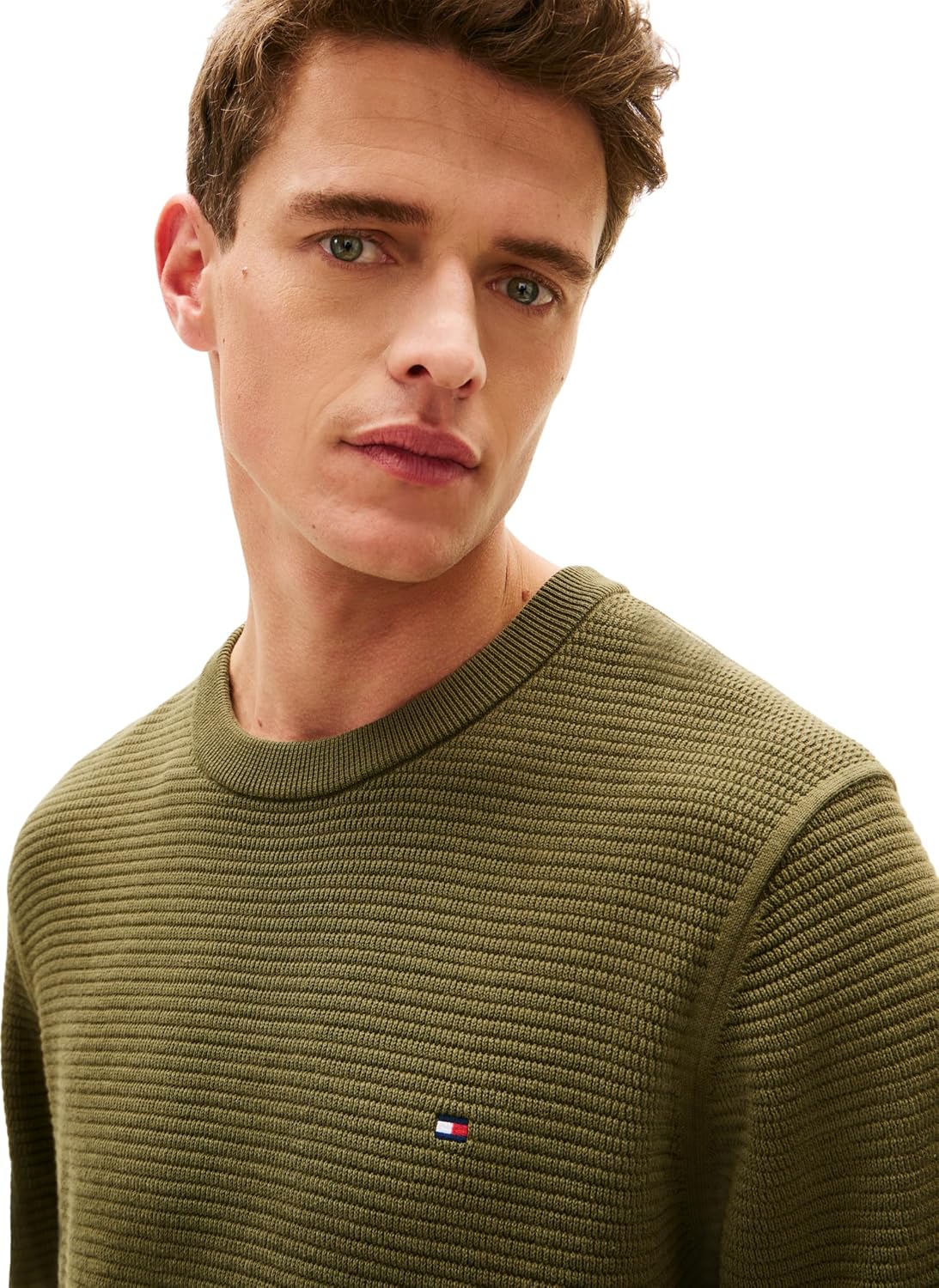 Detalle de Tommy Hilfiger Seasonal Structure Crew Neck MW0MW42799 maglione da uomo (confezione singola)