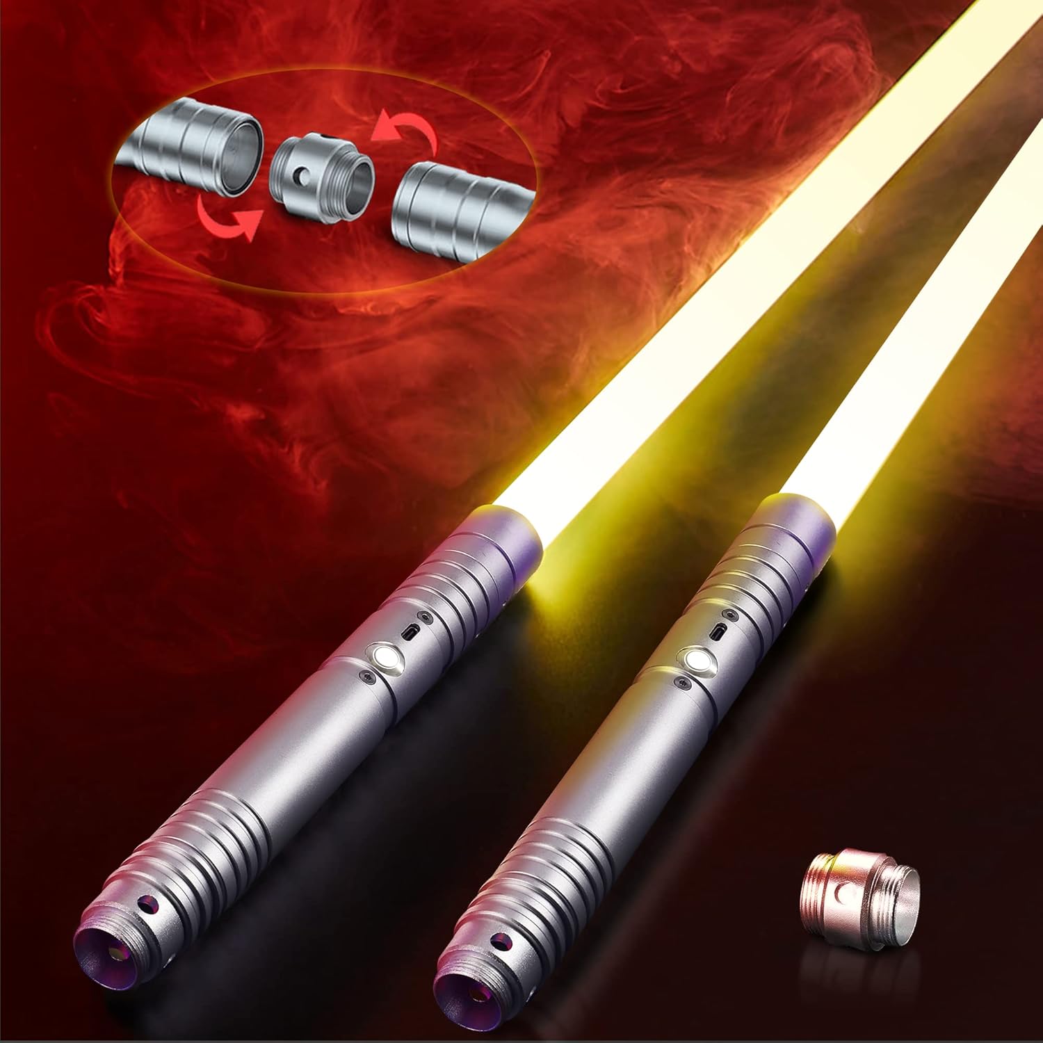 Thumbnail 6 de Oomyeh FX Sound Dueling Lightsaber with Alloy Handle (Type-C Rechargeable, 15 RGB Colors, 4 Modes)