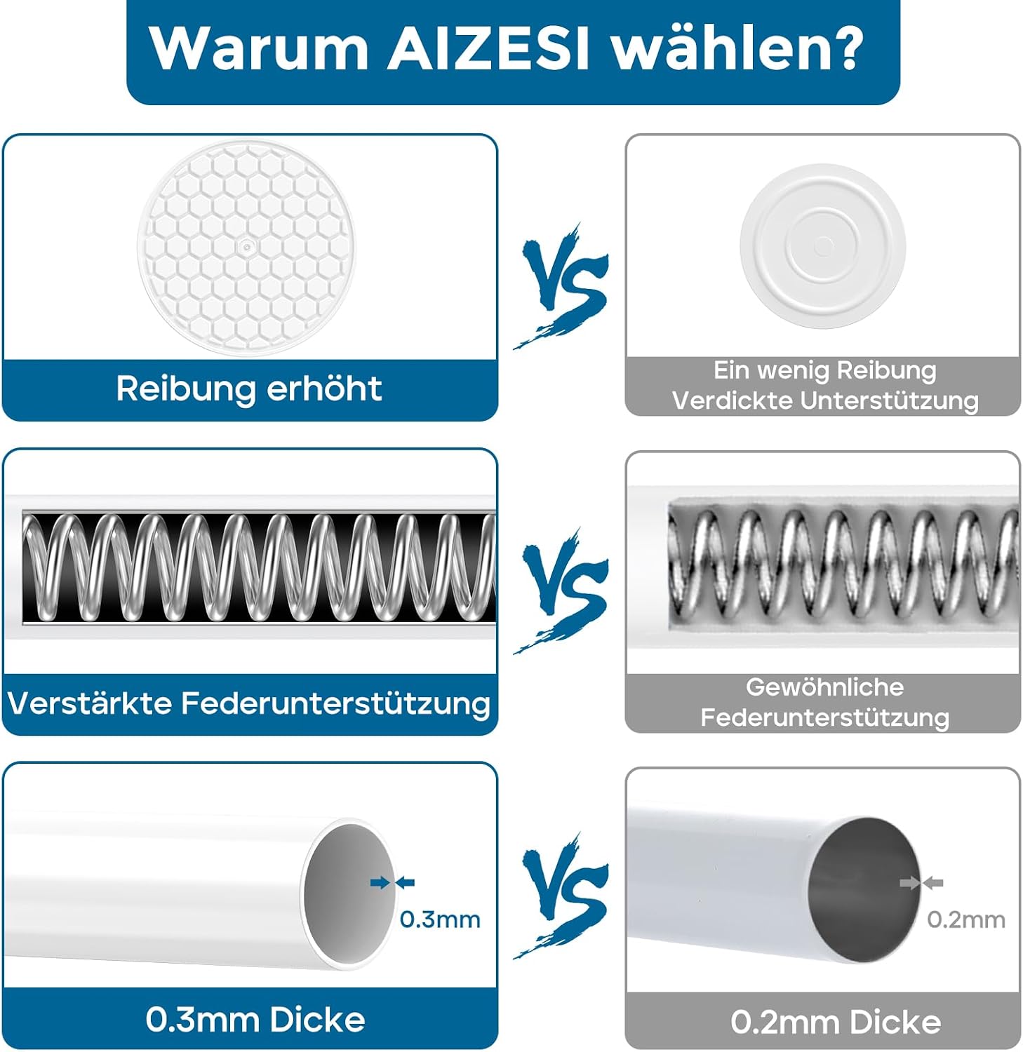 Thumbnail 2 de AIZESI Gardinenstange ohne Bohren 70–120 cm