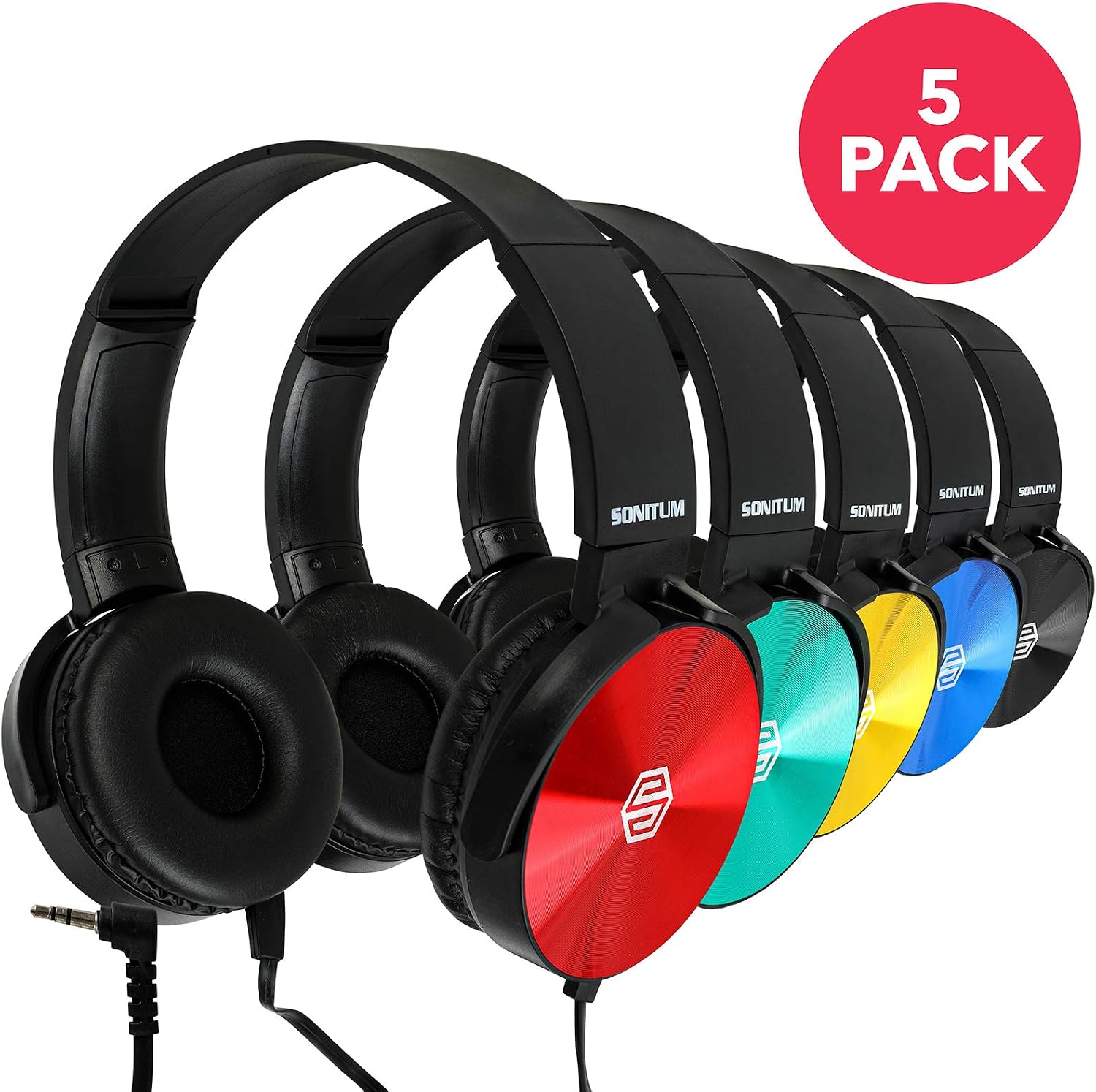 Thumbnail 6 de Kids Headphones Bulk 5 Pack 3.5mm