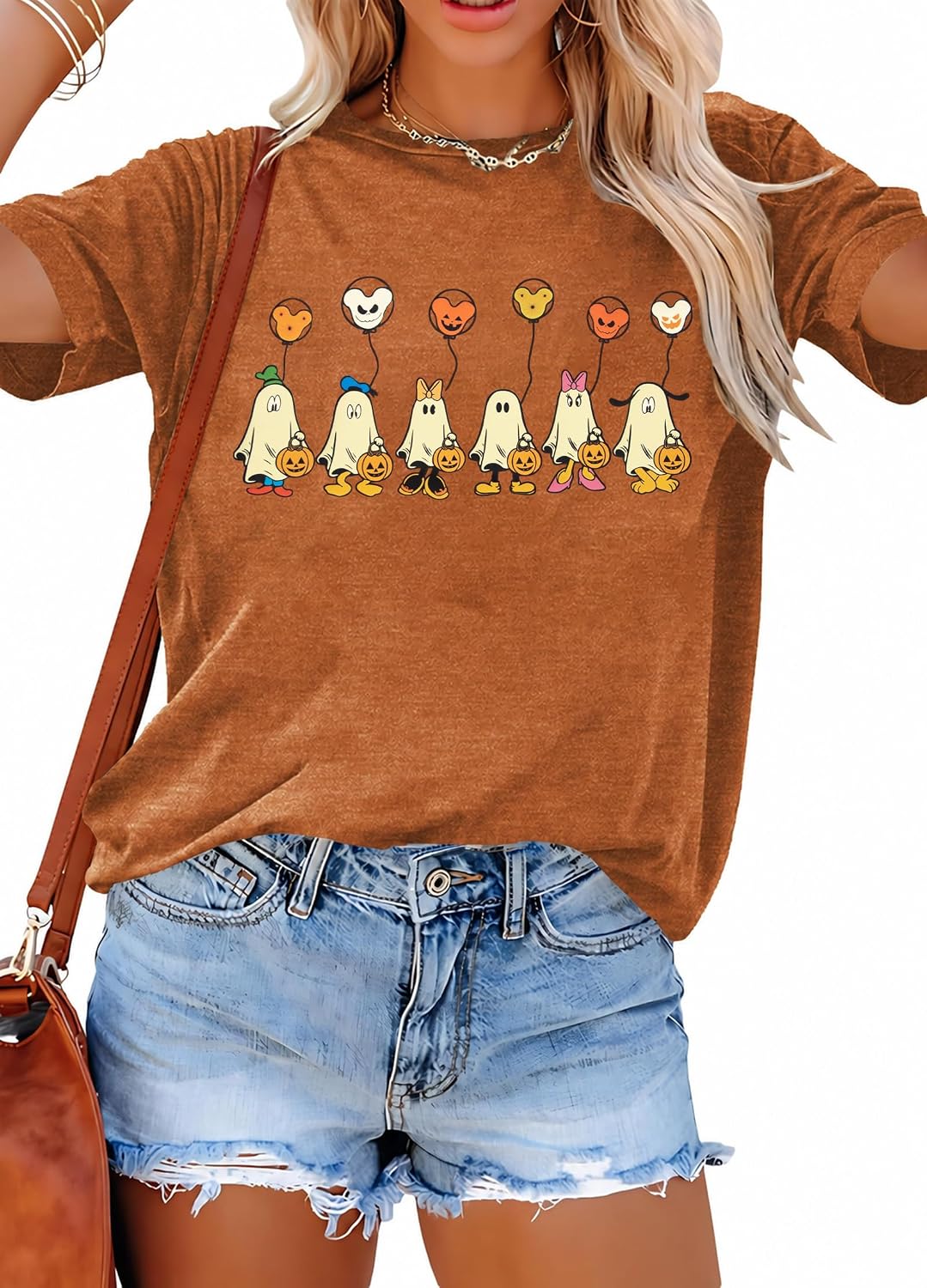 Detalle de KIDDAD Women's Halloween T-Shirt, Cotton Blend