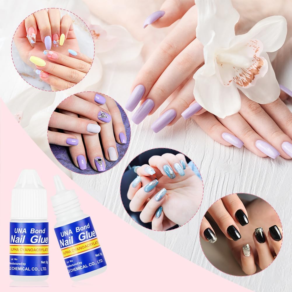 Thumbnail 5 de Colle à ongles gel pour Nail Art strass 3×10 g (avec colle extra forte, séchage rapide)