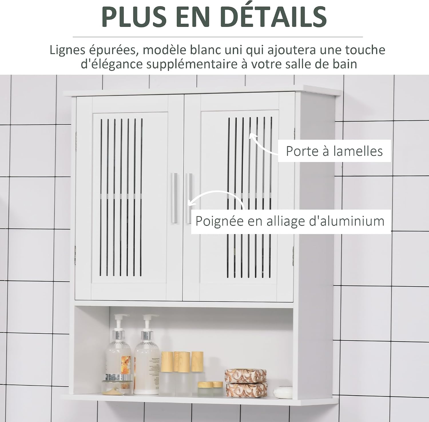 Thumbnail 5 de kleankin Armoire Murale 60 x 20 x 70 cm