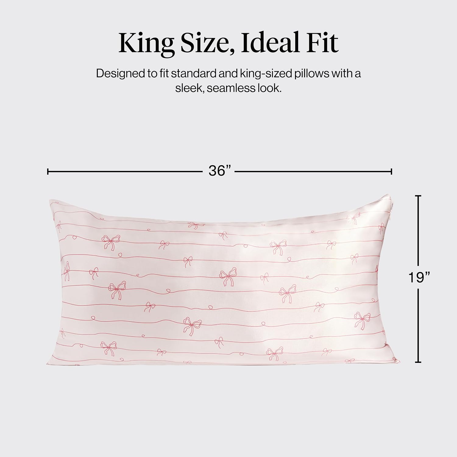Thumbnail 1 de Kitsch Satin Pillowcase 19x36 zipper