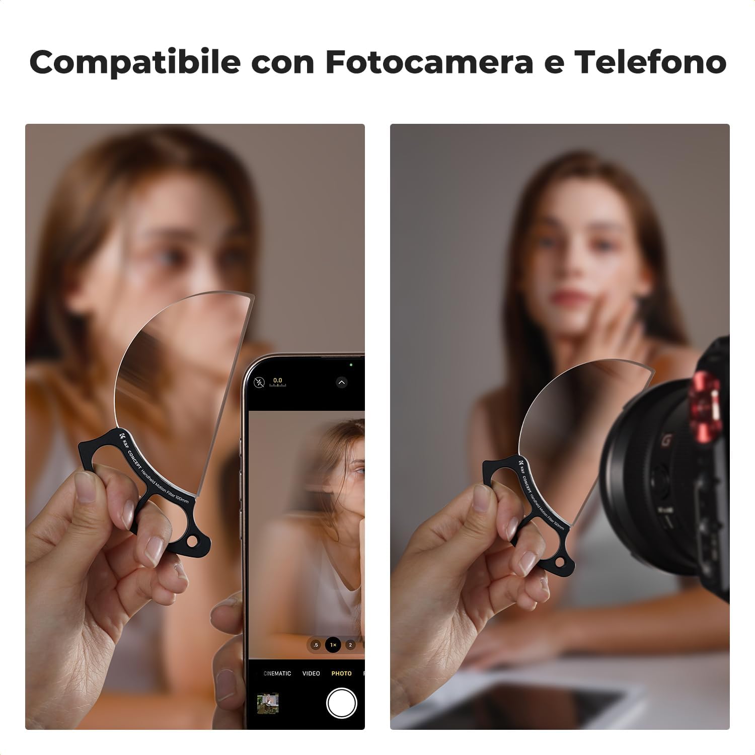 Thumbnail 3 de K&F CONCEPT Nano-Bacis 100 mm Filtro manuale a prisma lineare (effetti in vetro ottico K9) con 3 panni di pulizia