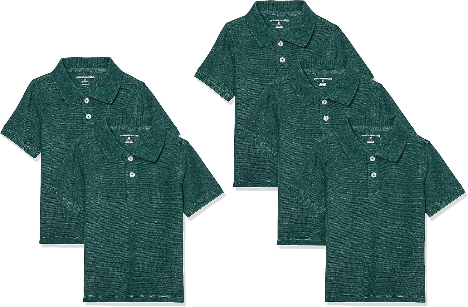 Detalle 2 de Amazon Essentials Boy’s Short-Sleeve School Uniform Pique Polo Shirts